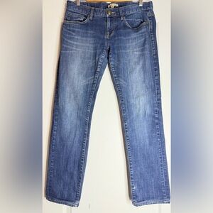 CAbi Jeans Straight Leg Denim in Medium Blue Wash, Size 6
